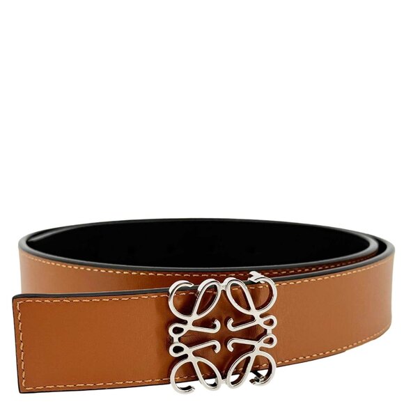 Loewe Accessories - LOEWE  Anagram Reversible Leather Belt Brown Size 85/34